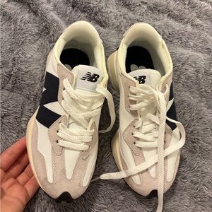 New Balance Cream and Black 327 Sneakers